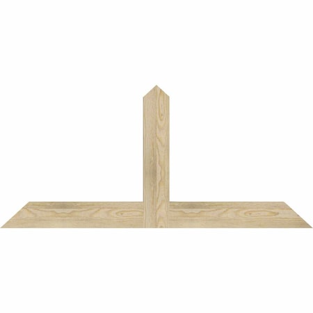 Ekena Millwork Portland Rough Sawn Timber Gable Bracket, Douglas Fir, 48"W x 22"H x 2"D x 4"F, 11/12 Pitch GBW048X22X0204POR00RDF